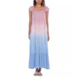 Raviya Womens Size XL Ombre Off the Shoulder Maxi Swimsuit Coverup Dress $54 103